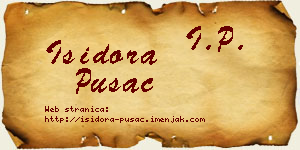 Isidora Pušac vizit kartica
